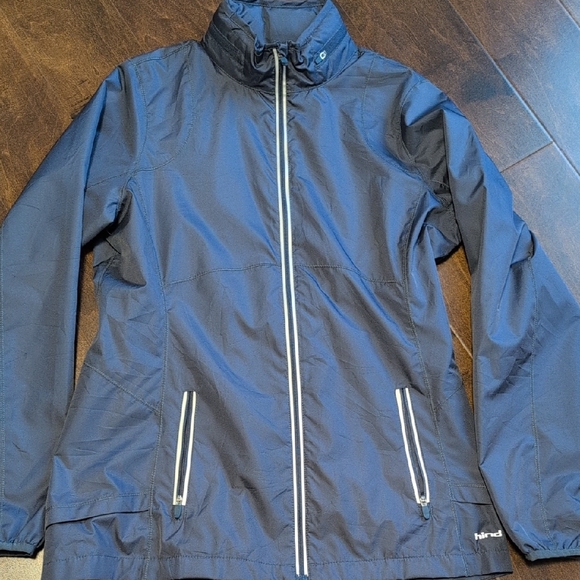 Hind Jackets & Blazers - Navy Blue Windbreaker Jacket Size M